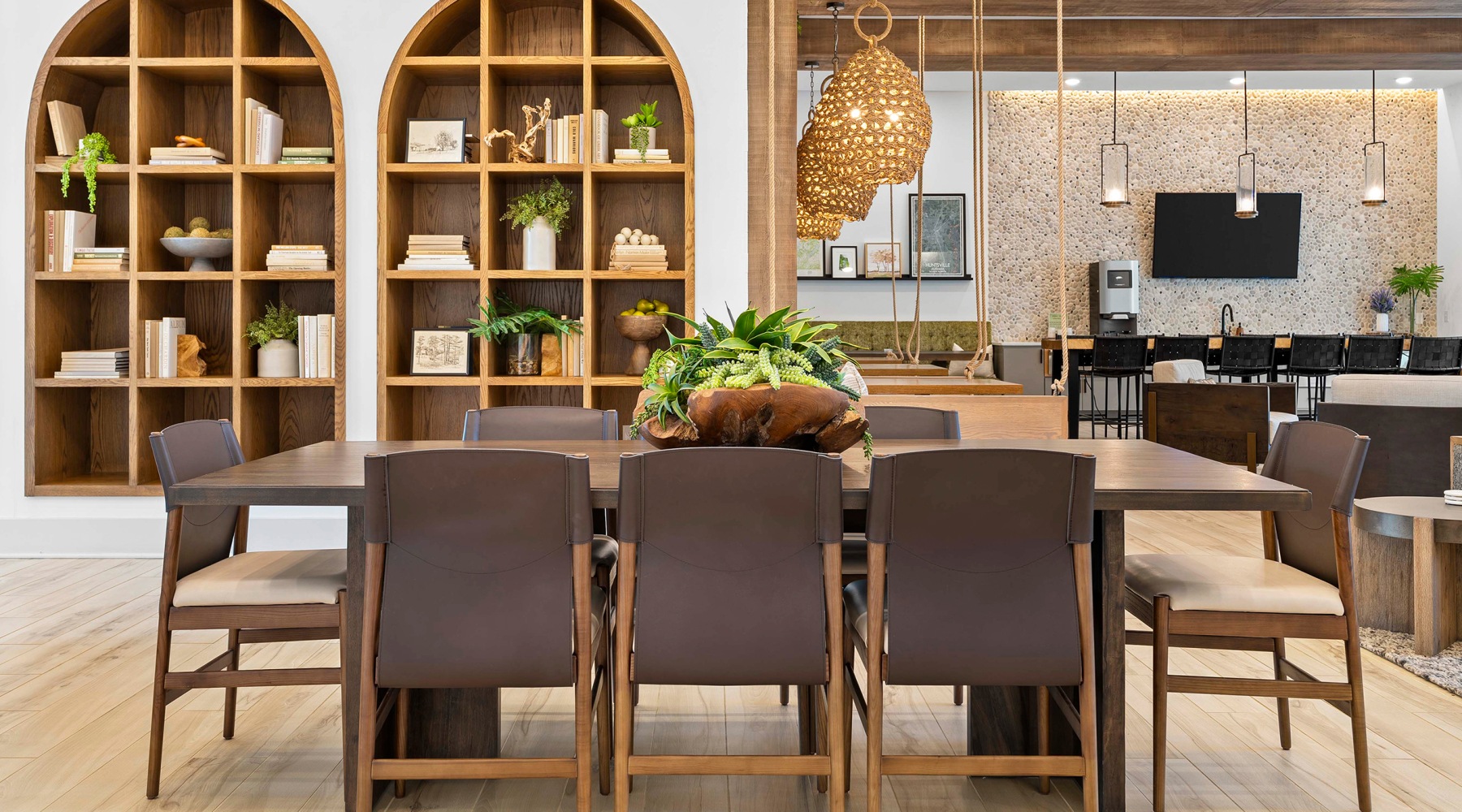 Clubroom with table and chairs Clubroom with table and chairs